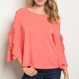 Spring Season Coral Top
